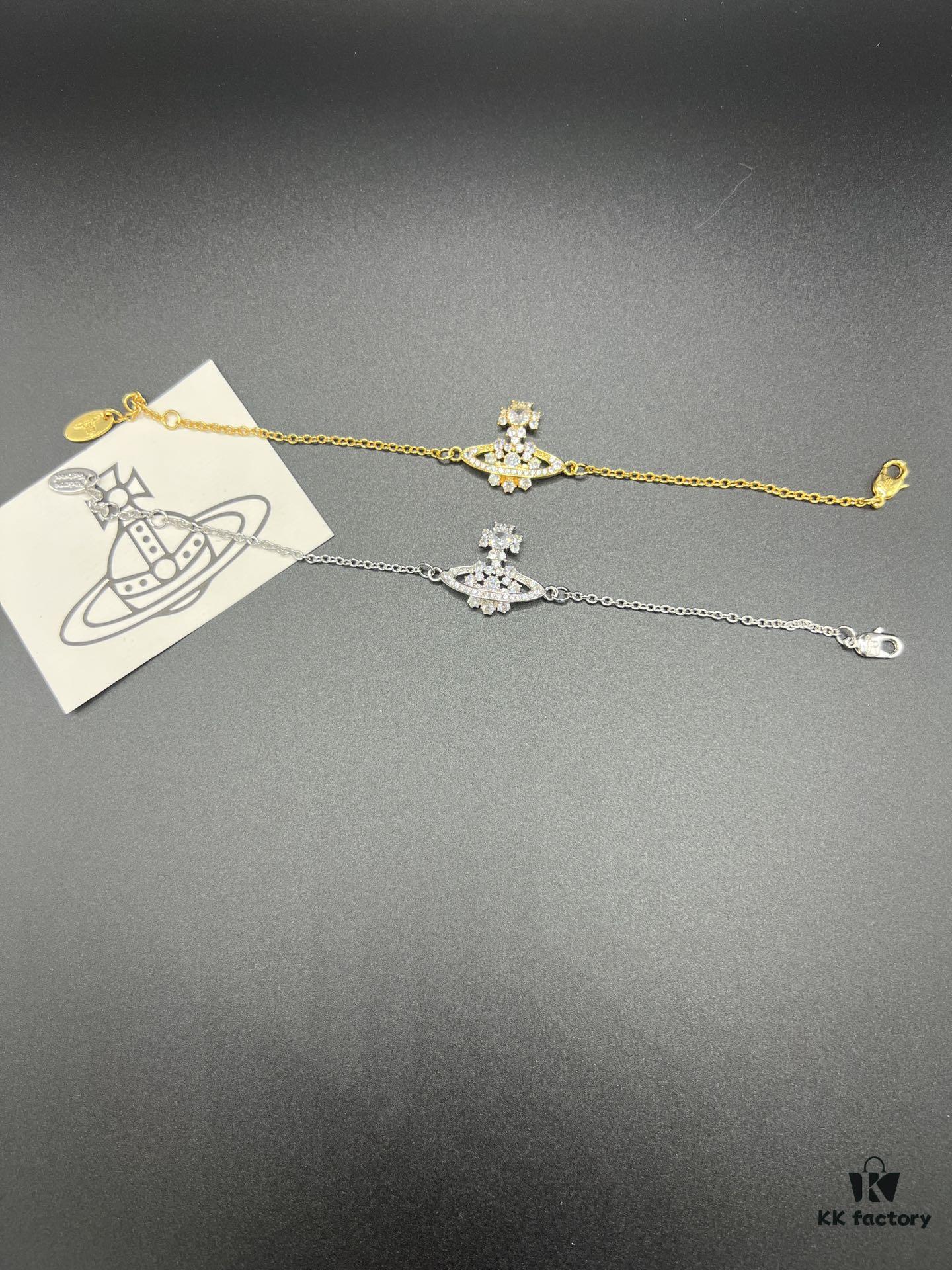 West Queen Snowflake Necklace, Bracelet, and Stud Earrings with Eight-Arrow Eight-Heart Zirconia in White Gold and Yellow Gold
