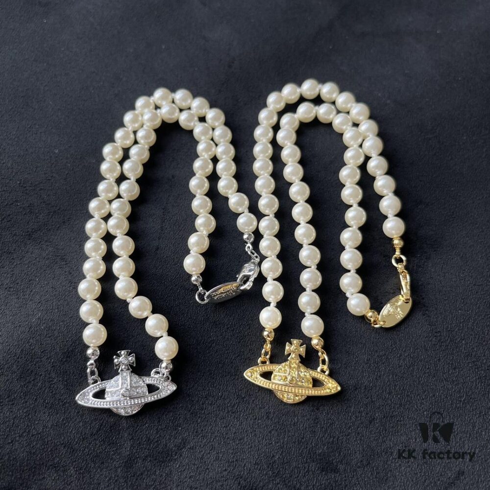 West Grandma Saturn Pearl Necklace Set