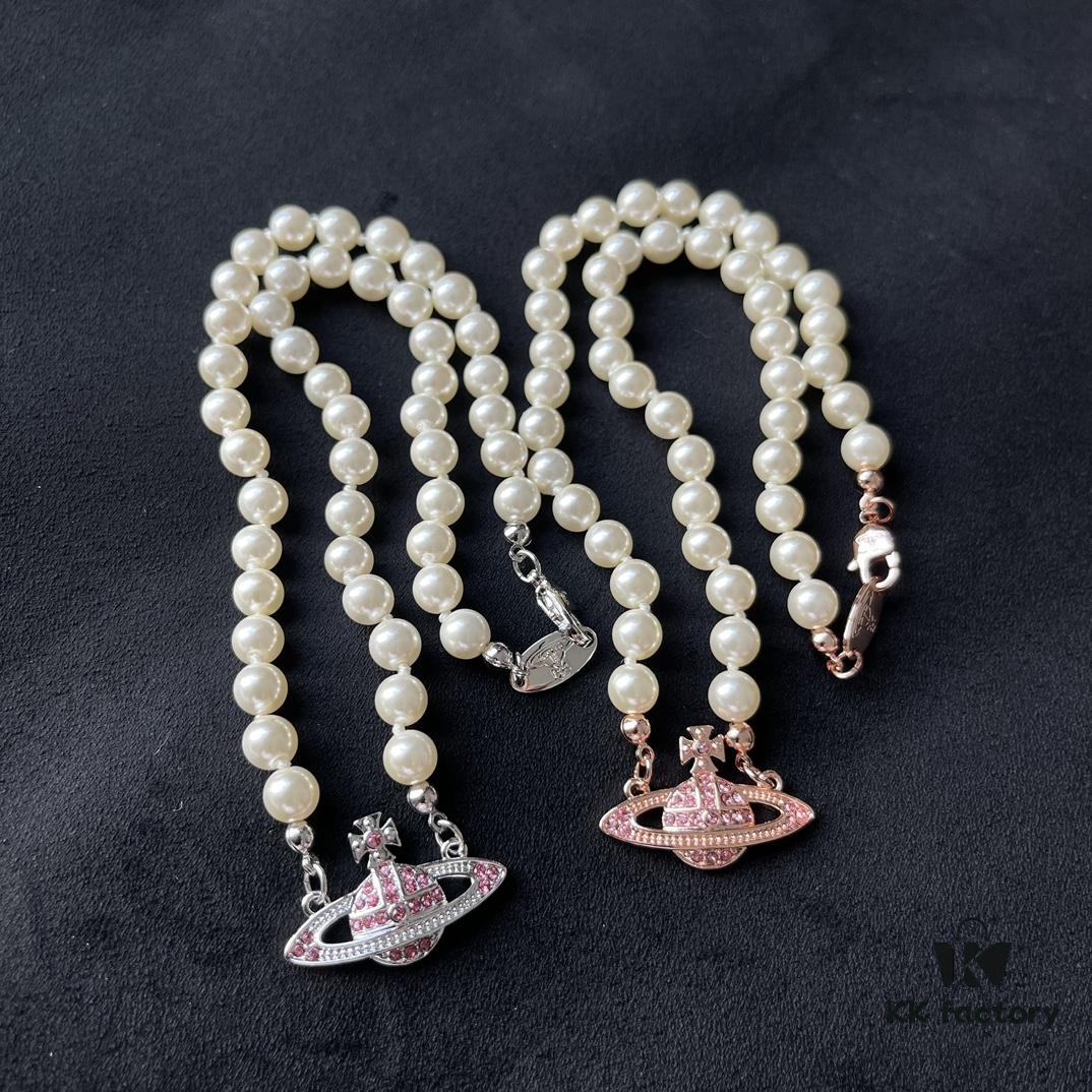 West Grandma Saturn Pearl Necklace Set