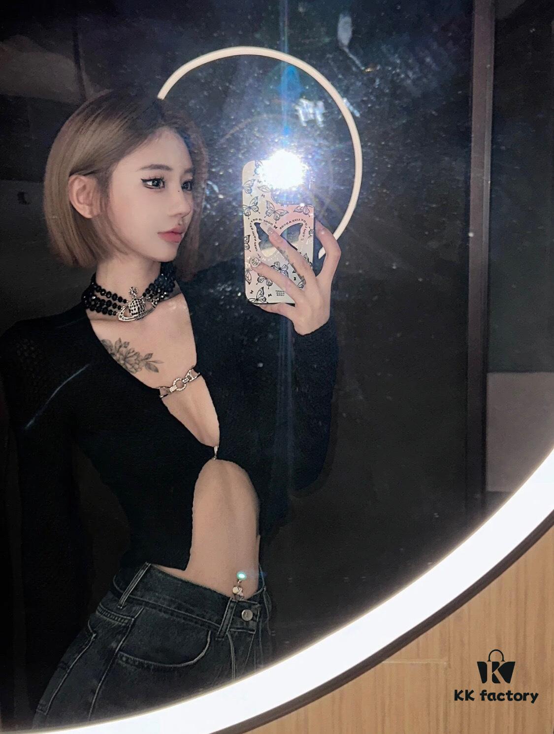 Vivienne Westwood 【Three-Layer Black Pearl Saturn Choker】 Neck Chain