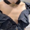 Vivienne Westwood 【Three-Layer Black Pearl Saturn Choker】 Neck Chain