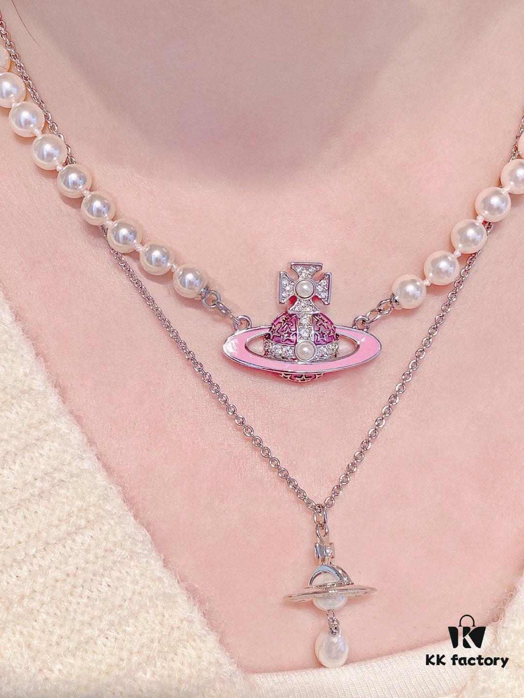 West Grandma Exquisite Saturn Pearl Necklace Set