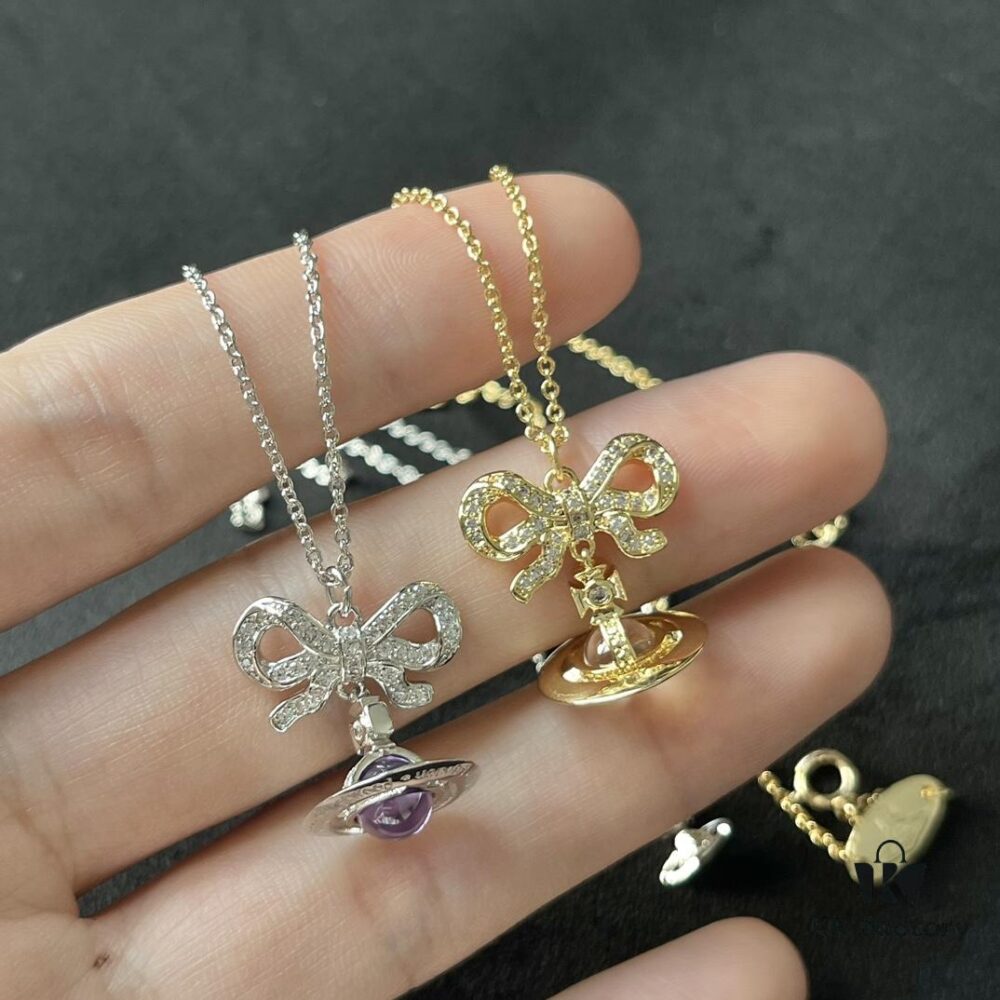 Westminster Saturn Octavie Bow Orb Planet Necklace