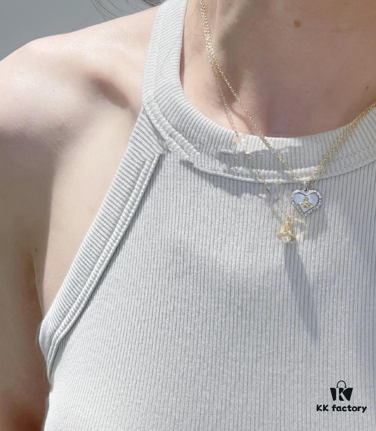 Vivienne Westwood Saturn Mini Pearl Pendant Necklace