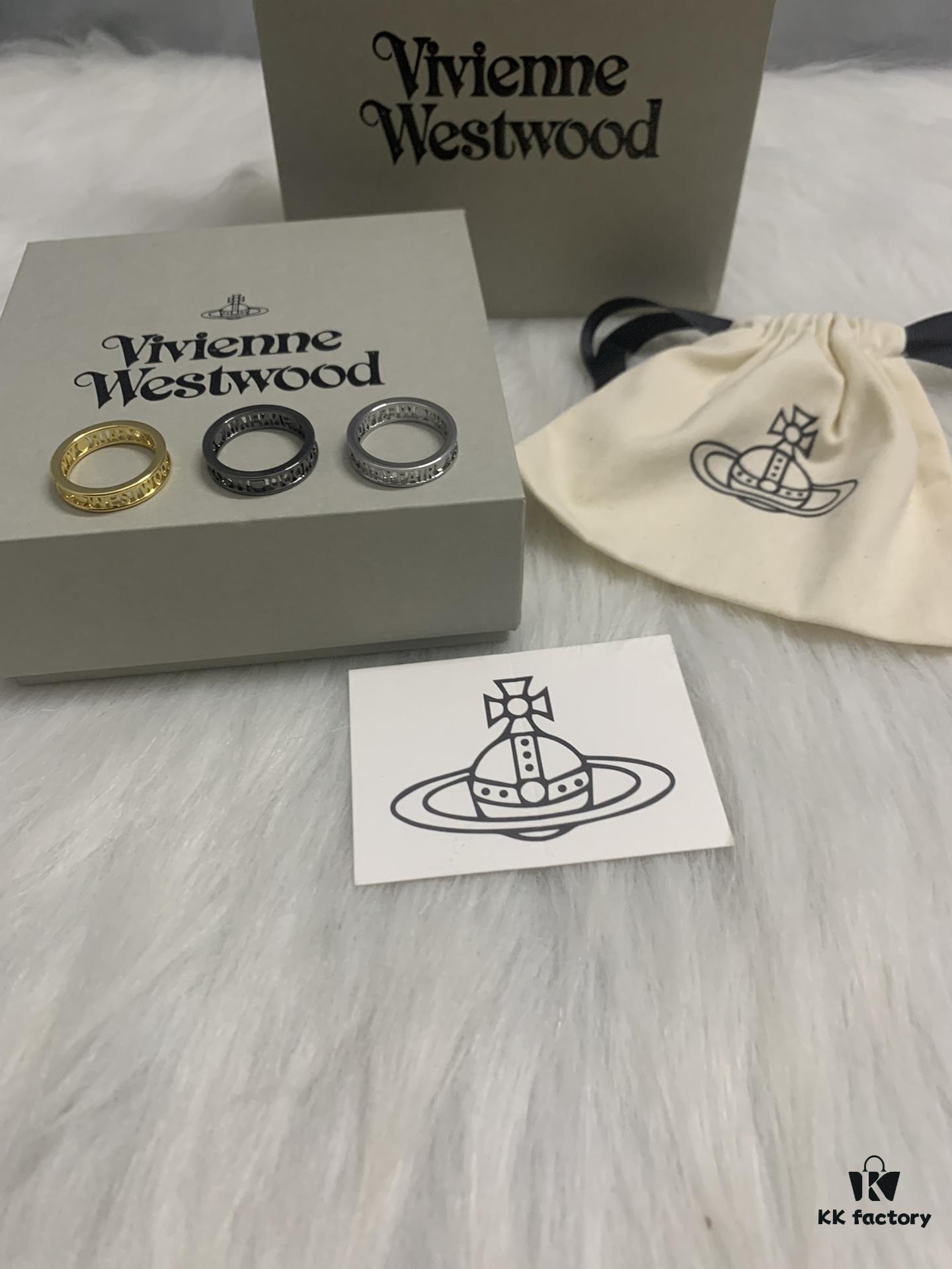 West Grandma Logo Letter Ring, Three Colors Medium Size