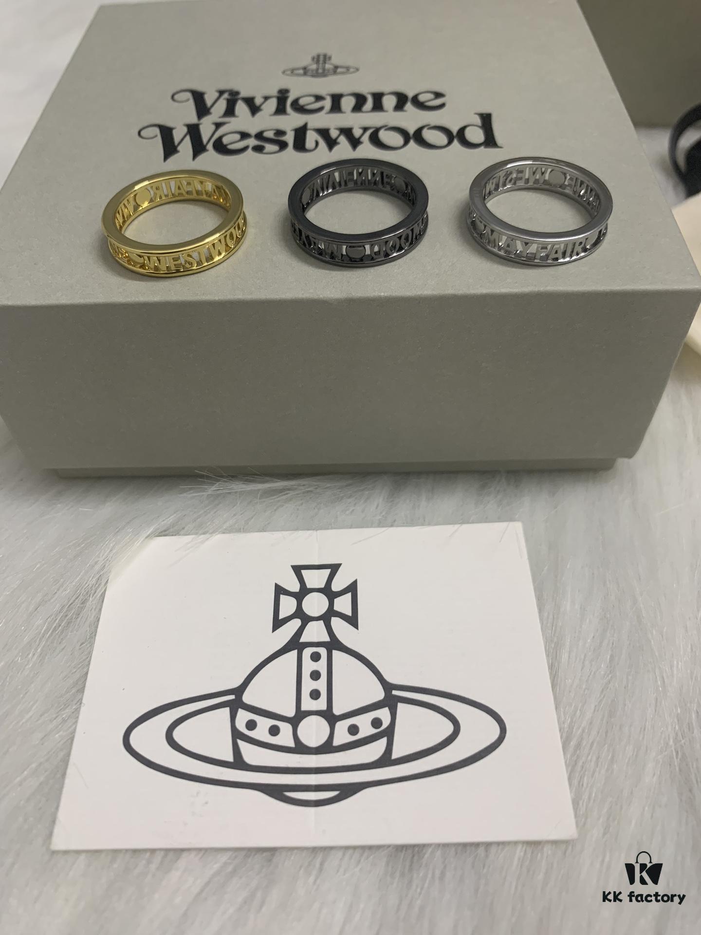 West Grandma Logo Letter Ring, Three Colors Medium Size