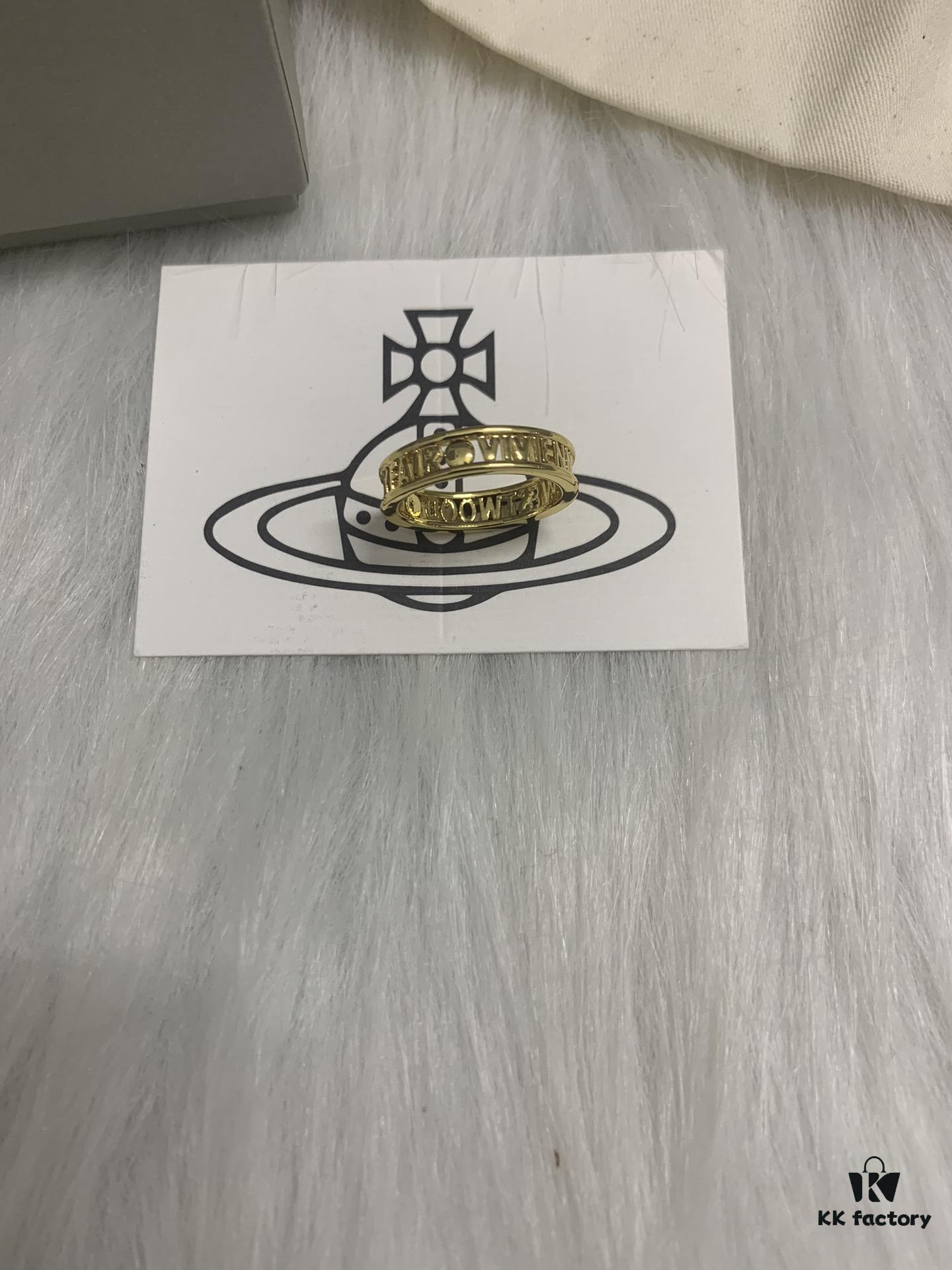 West Grandma Logo Letter Ring, Three Colors Medium Size