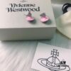 West Queen Light Pink Resin 3D Saturn Necklace and Earrings Set