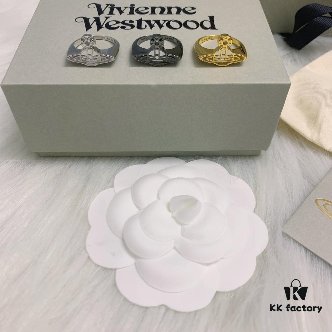 West Queen Loukong Line Saturn Ring, White Gold, Yellow Gold, Black Gold, Three Colors