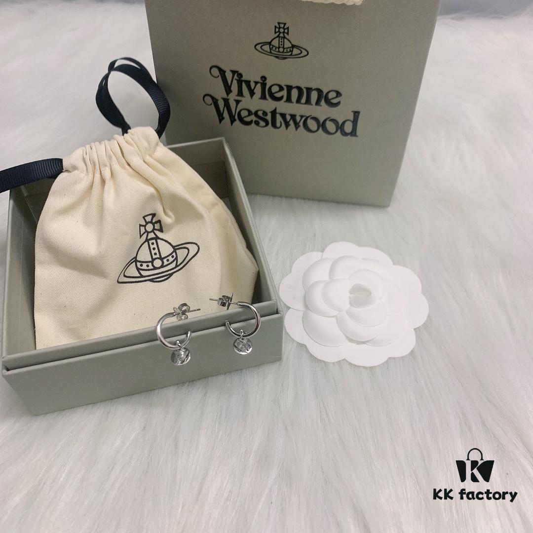 West Queen Mini 3D Saturn Stud Earrings