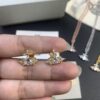 West Dame Zircon Ring, Earrings, and Necklace Set in White Gold, Yellow Gold, and Rose Gold – Three Colors Available, Ring Sizes 6, 7, 8