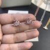 West Dame Zircon Ring, Earrings, and Necklace Set in White Gold, Yellow Gold, and Rose Gold – Three Colors Available, Ring Sizes 6, 7, 8