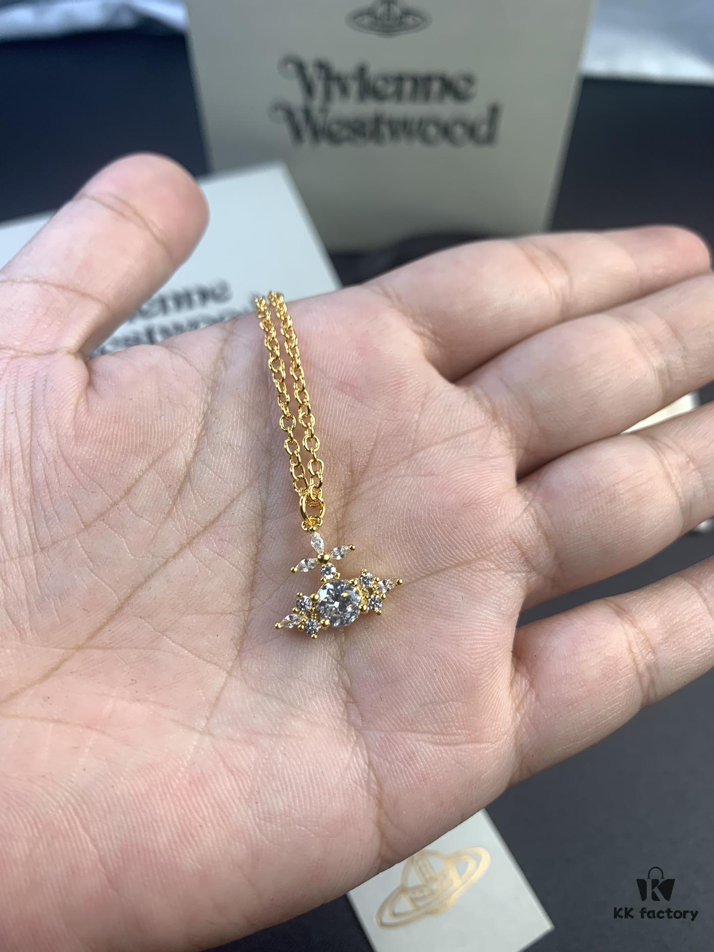 West Dame Zircon Ring, Earrings, and Necklace Set in White Gold, Yellow Gold, and Rose Gold – Three Colors Available, Ring Sizes 6, 7, 8