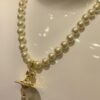 Vivienne Westwood Golden Saturn ORB Pearl Necklace