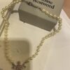 New Arrival Today 🆕 Vivienne Westwood Pink Diamond Saturn Pearl Necklace in Silver