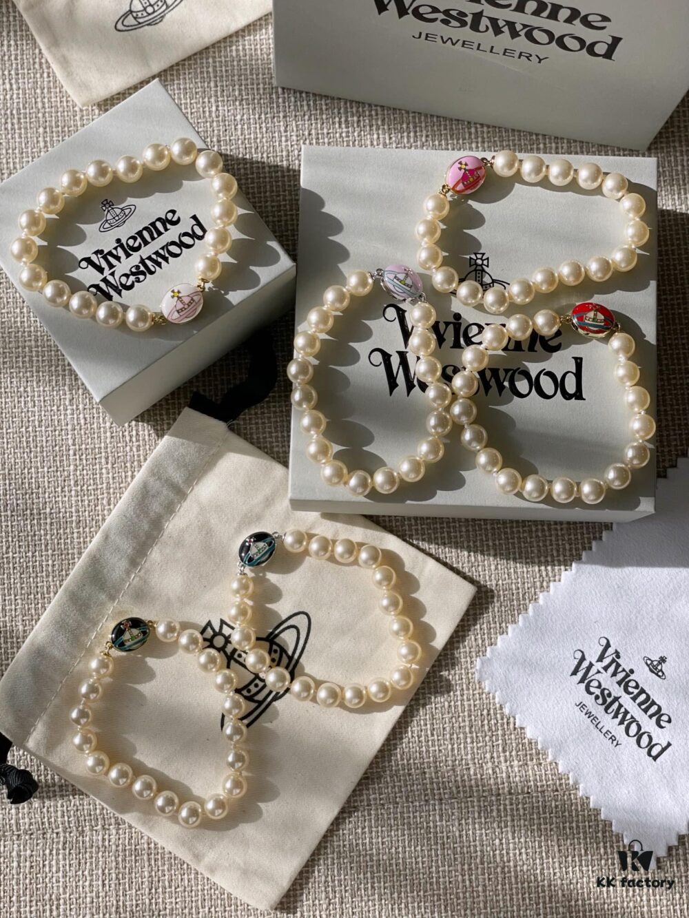 Vivienne Westwood Enamel Pearl Bracelet – Magnetic Clasp, Reversible Design, Six New 2023 Colors Available