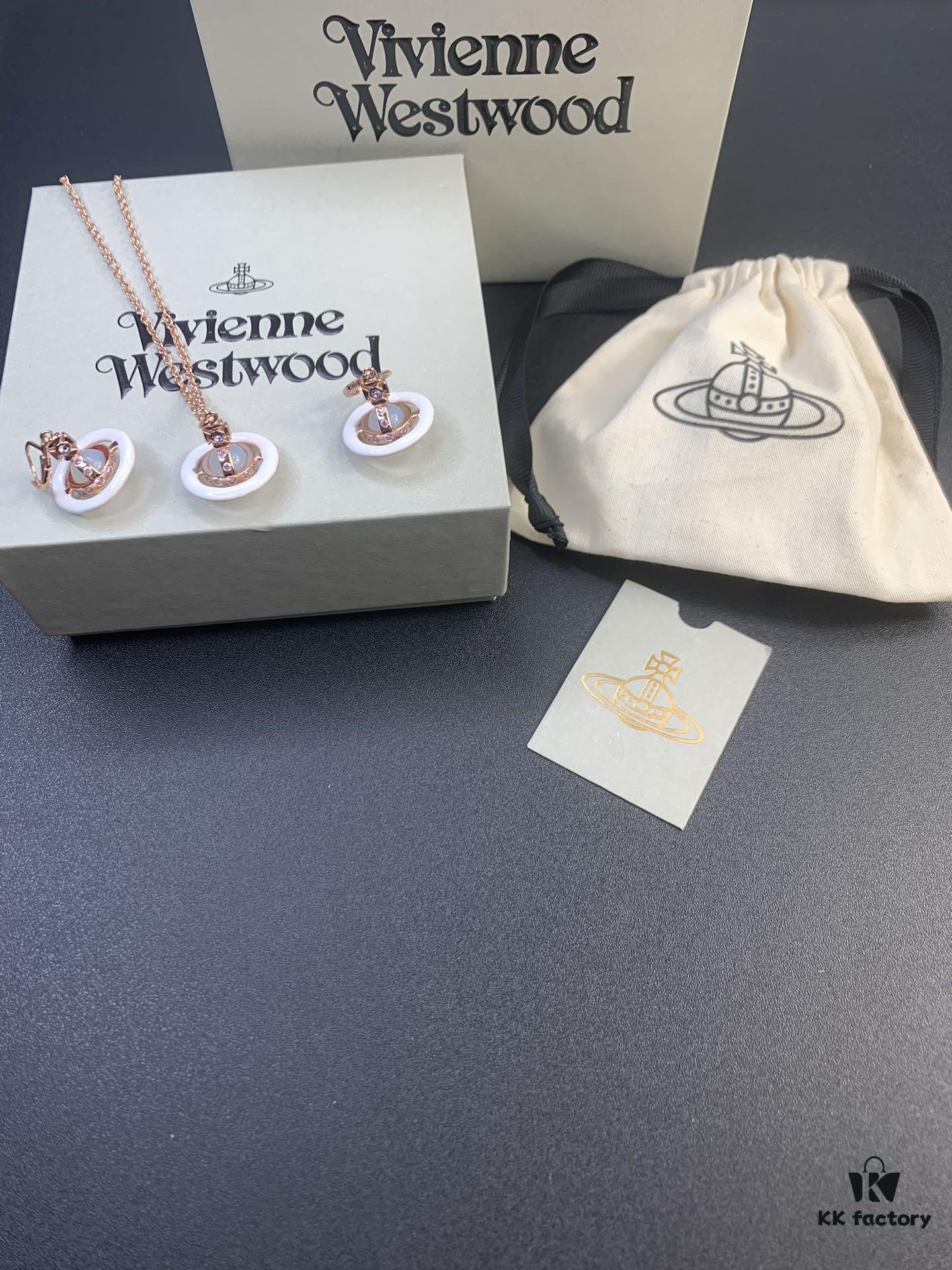 West Queen Pearl Rose Gold Stud Earrings and Necklace Set