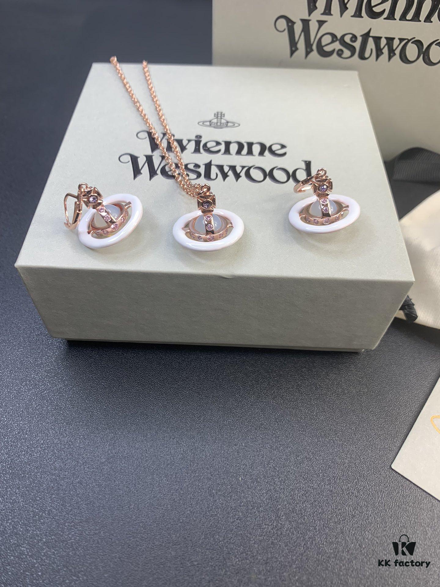 West Queen Pearl Rose Gold Stud Earrings and Necklace Set