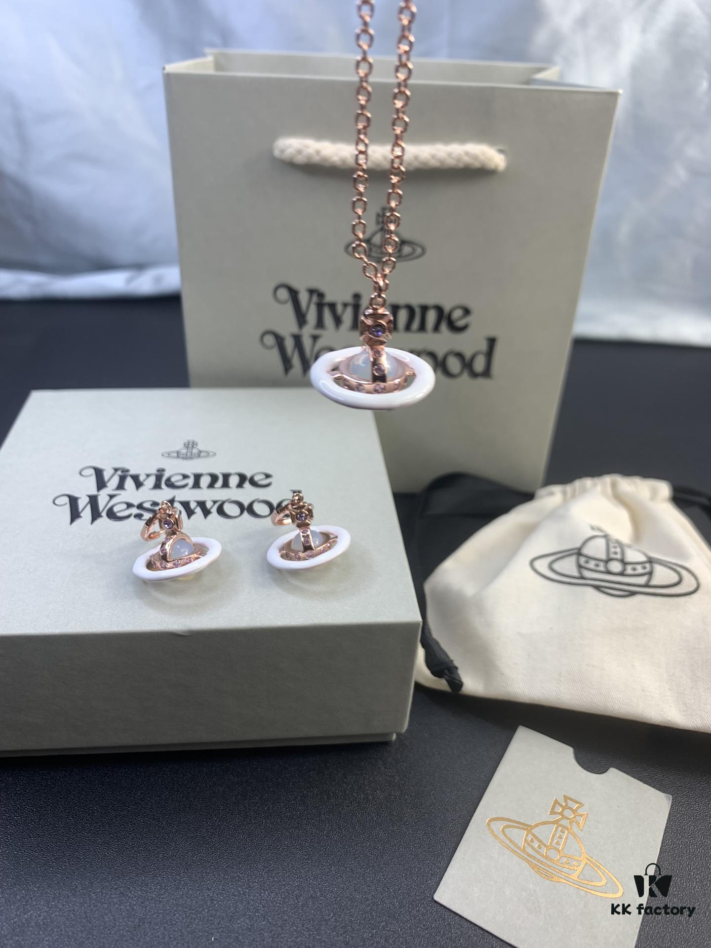 West Queen Pearl Rose Gold Stud Earrings and Necklace Set