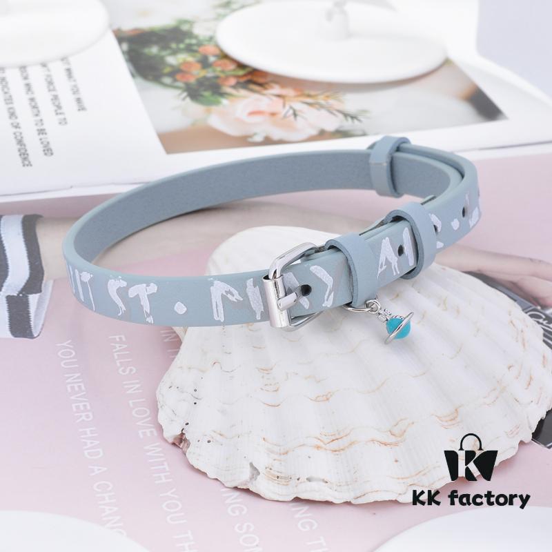 Vivienne Westwood 3D Saturn Letter Leather Cord - Blue