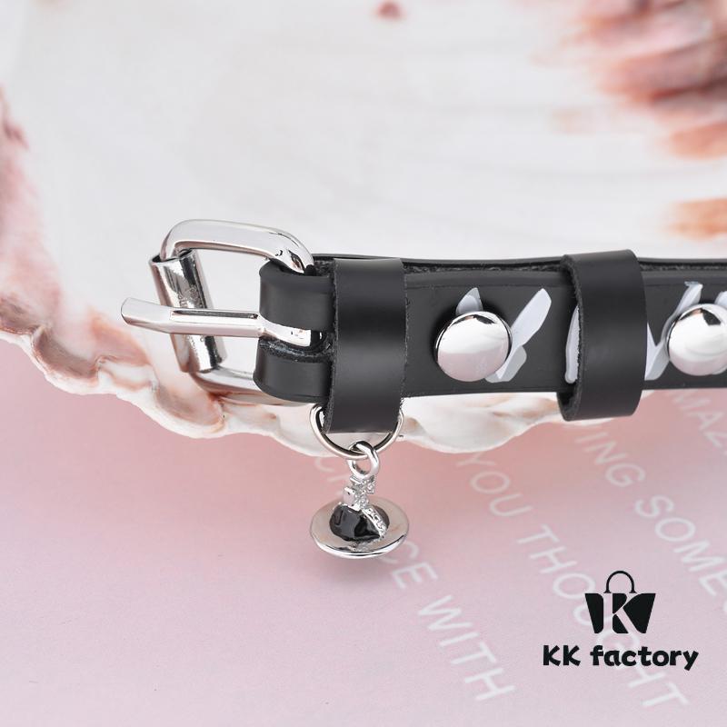 West Queen 3D Saturn Letter Leather Cord