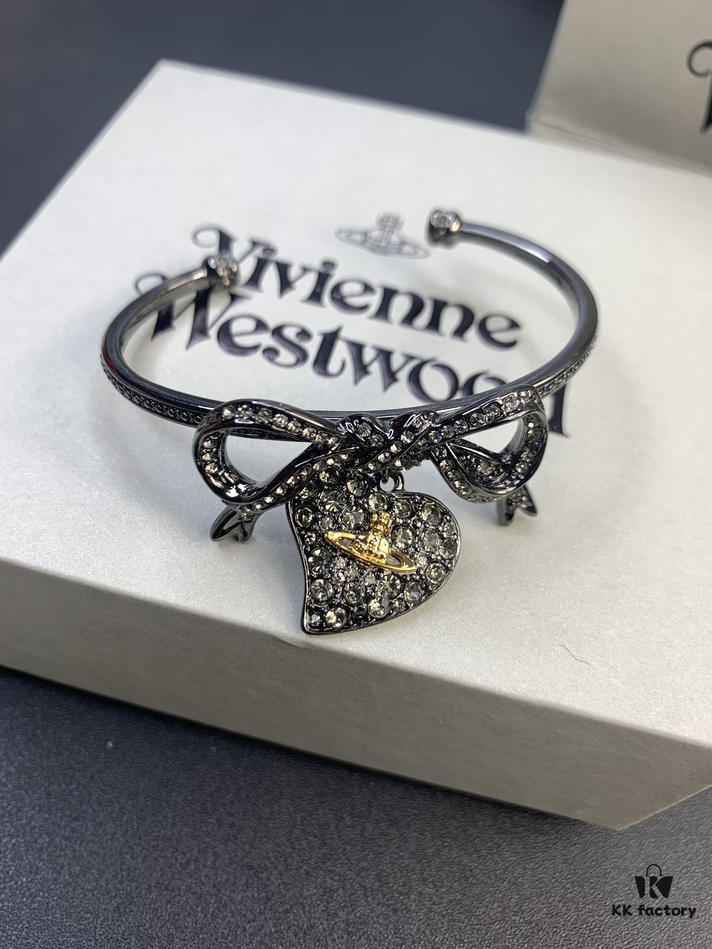 Westminster Titanium Black Bow Heart Bracelet