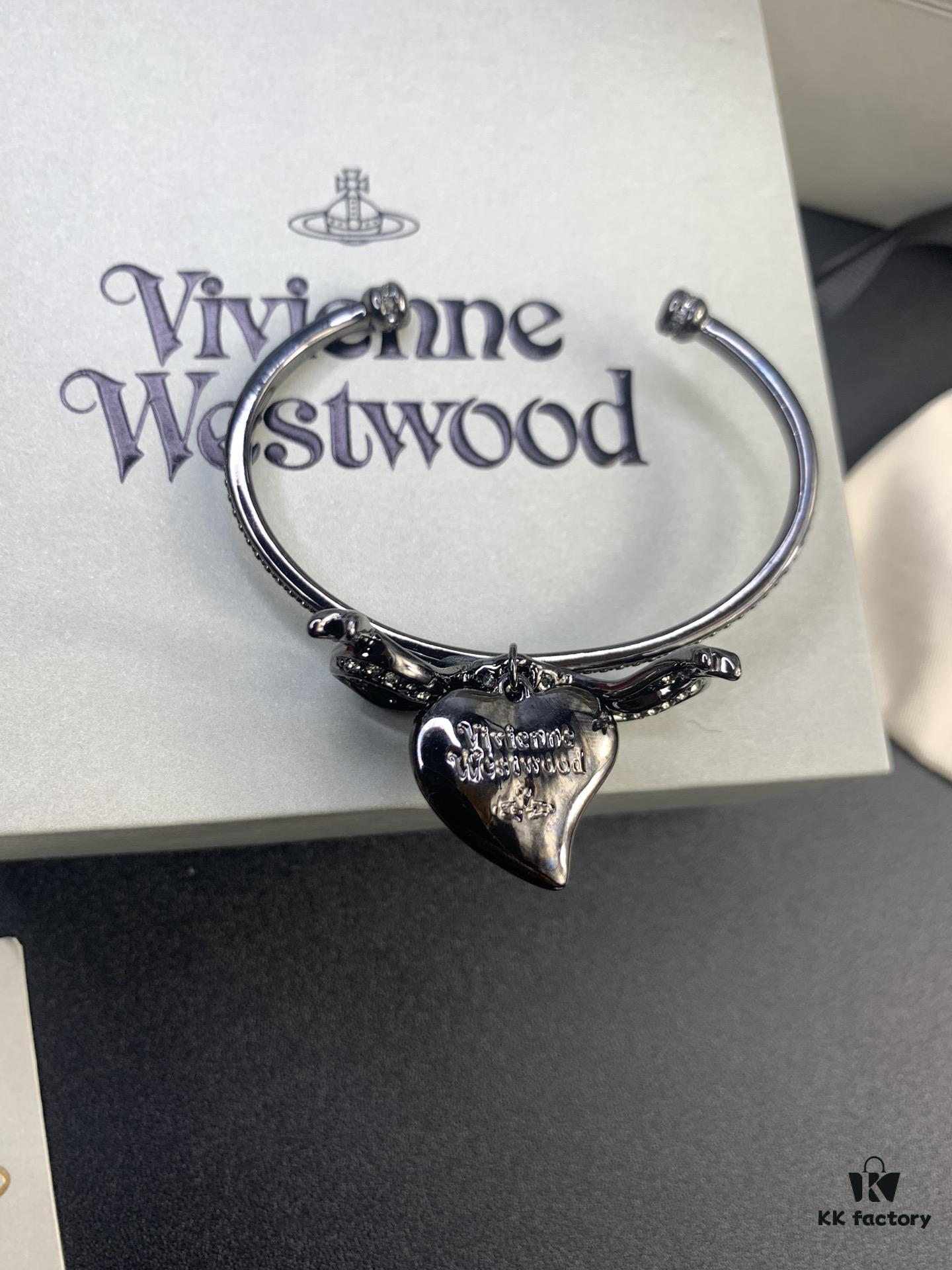 Westminster Titanium Black Bow Heart Bracelet