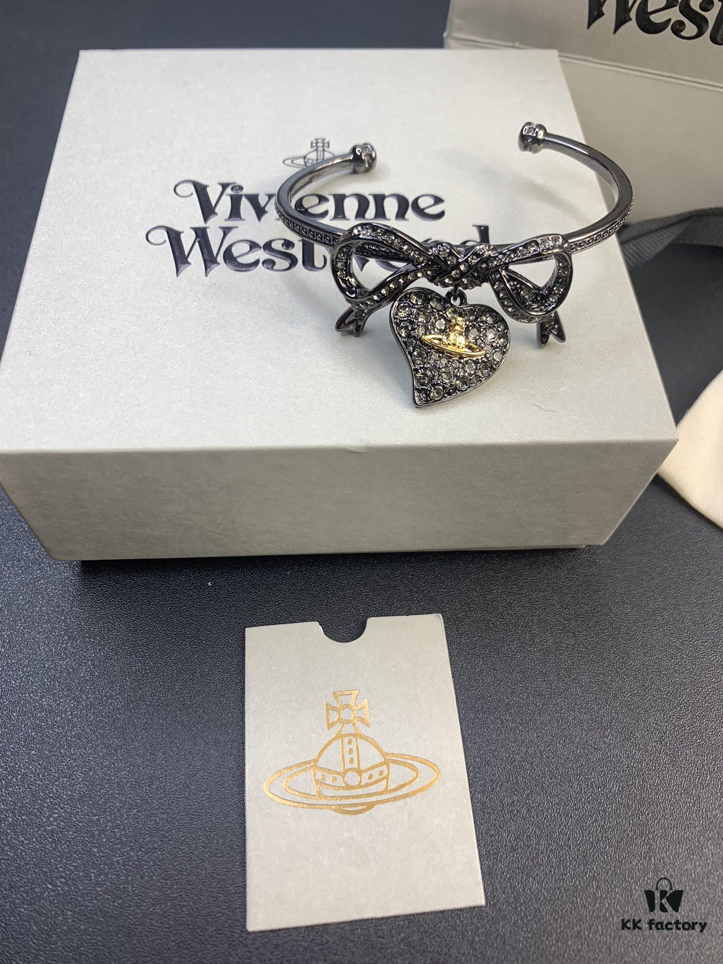 Westminster Titanium Black Bow Heart Bracelet