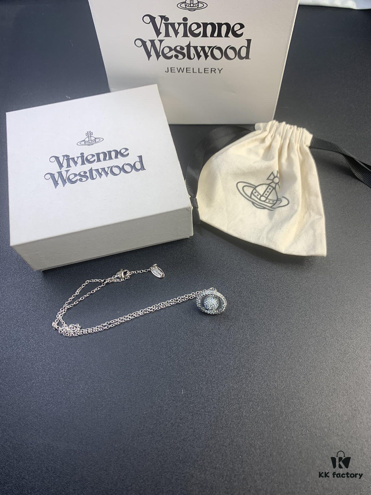 Lady Gaga Full Diamond 3D Saturn Blue Necklace, All Four Colors in Stock