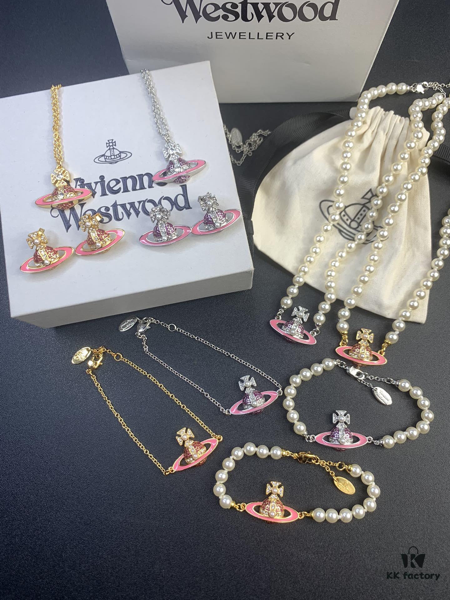 West Grandma Pink Star Necklace Bracelet Earring Set In Stock