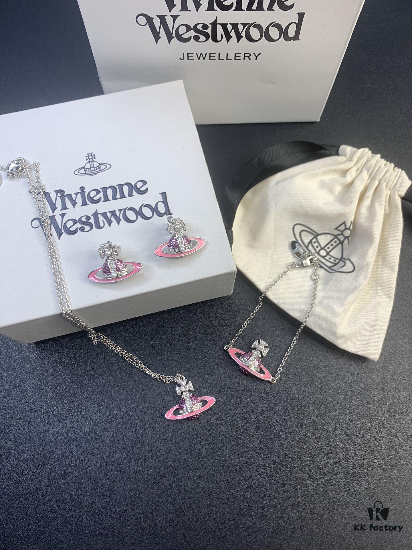 West Grandma Pink Star Necklace Bracelet Earring Set In Stock