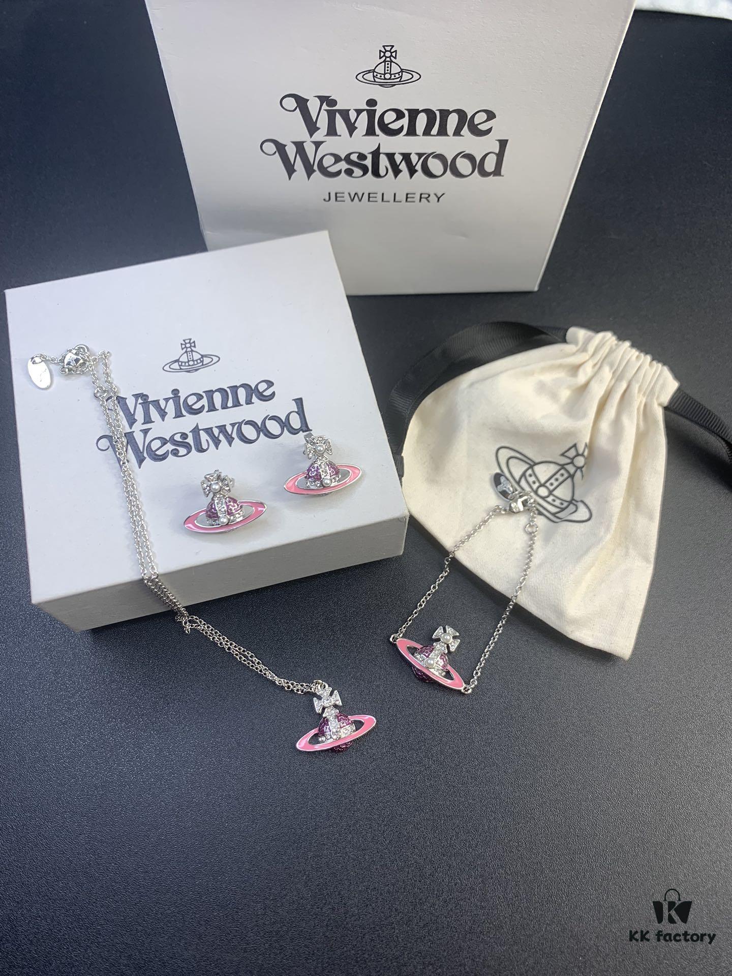 West Grandma Pink Star Necklace Bracelet Earring Set In Stock