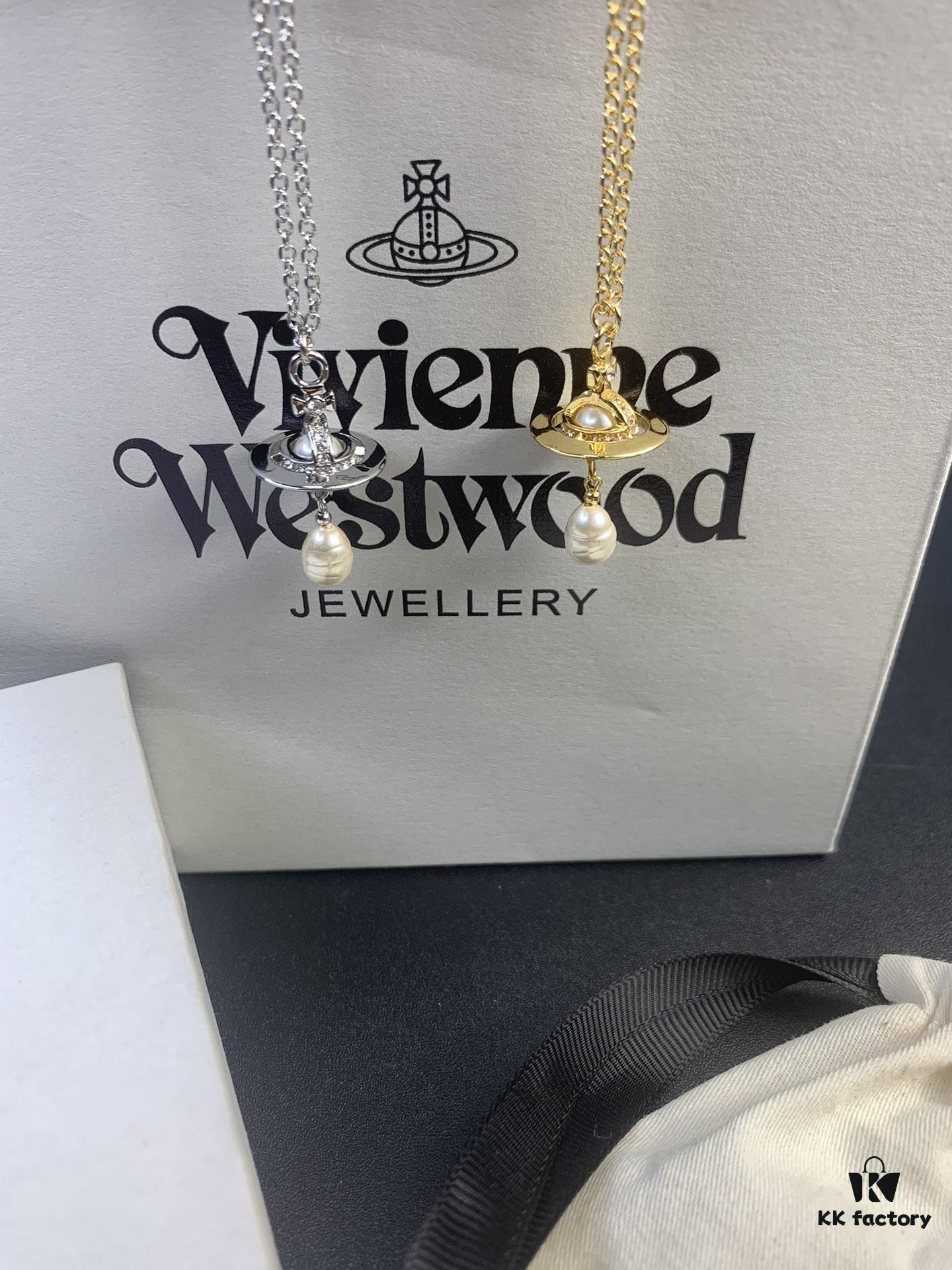 West Queen Baroque 3D Pearl Necklace, White Gold and Yellow Gold Color