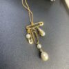 West Queen Brooch Multi-Pearl Tassel Necklace