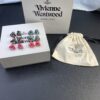 New Arrival: Vivienne Westwood Love Heart Enamel Stud Earrings, Red, Blue, Black, Plated in 18K Real Gold, Available in White Gold and Rose Gold