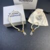 New Arrival: Vivienne Westwood Teddy Bear Pearl Necklace and Bracelet, 360-Degree Rotating Design, Freely Adjustable