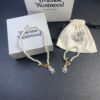 New Arrival: Vivienne Westwood Teddy Bear Pearl Necklace and Bracelet, 360-Degree Rotating Design, Freely Adjustable