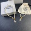 New Arrival: Vivienne Westwood Teddy Bear Pearl Necklace and Bracelet, 360-Degree Rotating Design, Freely Adjustable