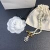 New Arrival: Vivienne Westwood Teddy Bear Pearl Necklace and Bracelet, 360-Degree Rotating Design, Freely Adjustable
