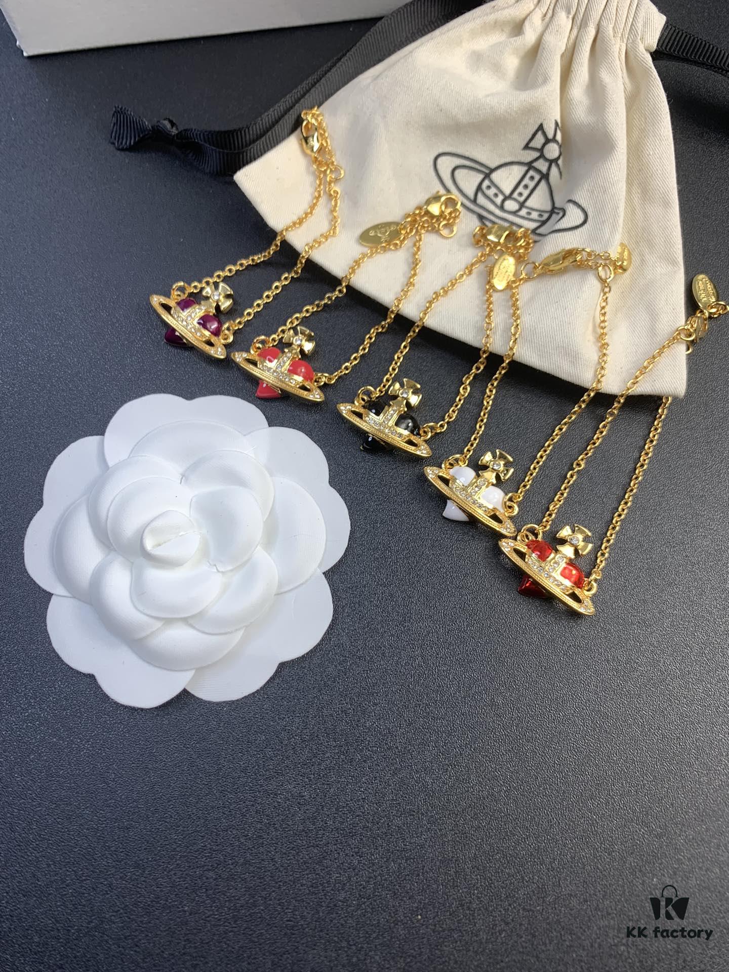 West Queen Golden Resin Heart Necklace, Bracelet, and Earring Set, Available in Multiple Colors