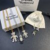 West Queen Articulated Bear Necklace 72cm, Earrings and Lapel Pin Set