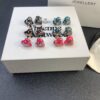 New Arrival: Vivienne Westwood Love Heart Enamel Stud Earrings, Red, Blue, Black, Plated in 18K Real Gold, Available in White Gold and Rose Gold