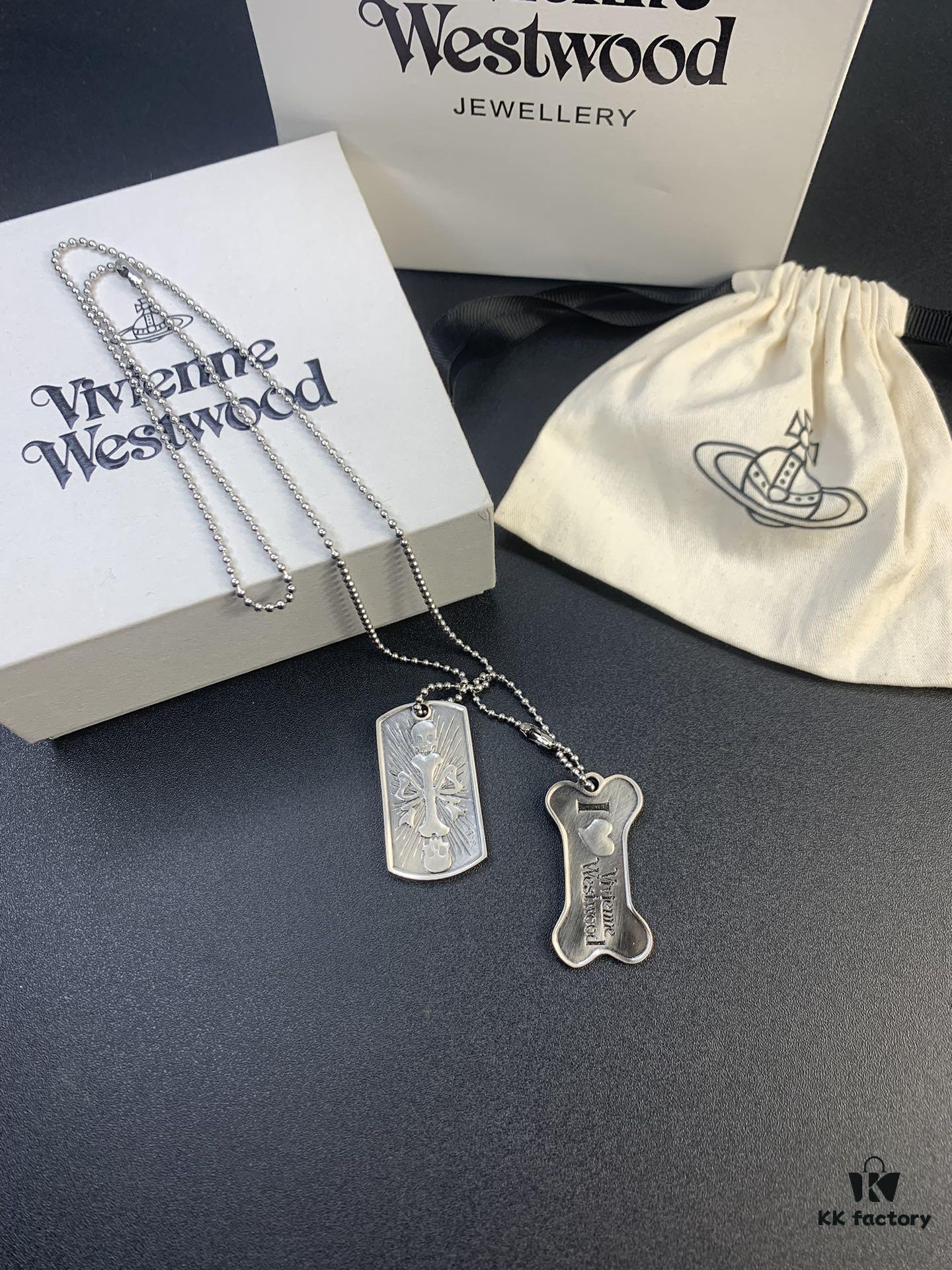 West Grandma Double Military Badge Necklace