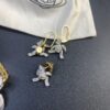West Queen Articulated Bear Necklace 72cm, Earrings and Lapel Pin Set