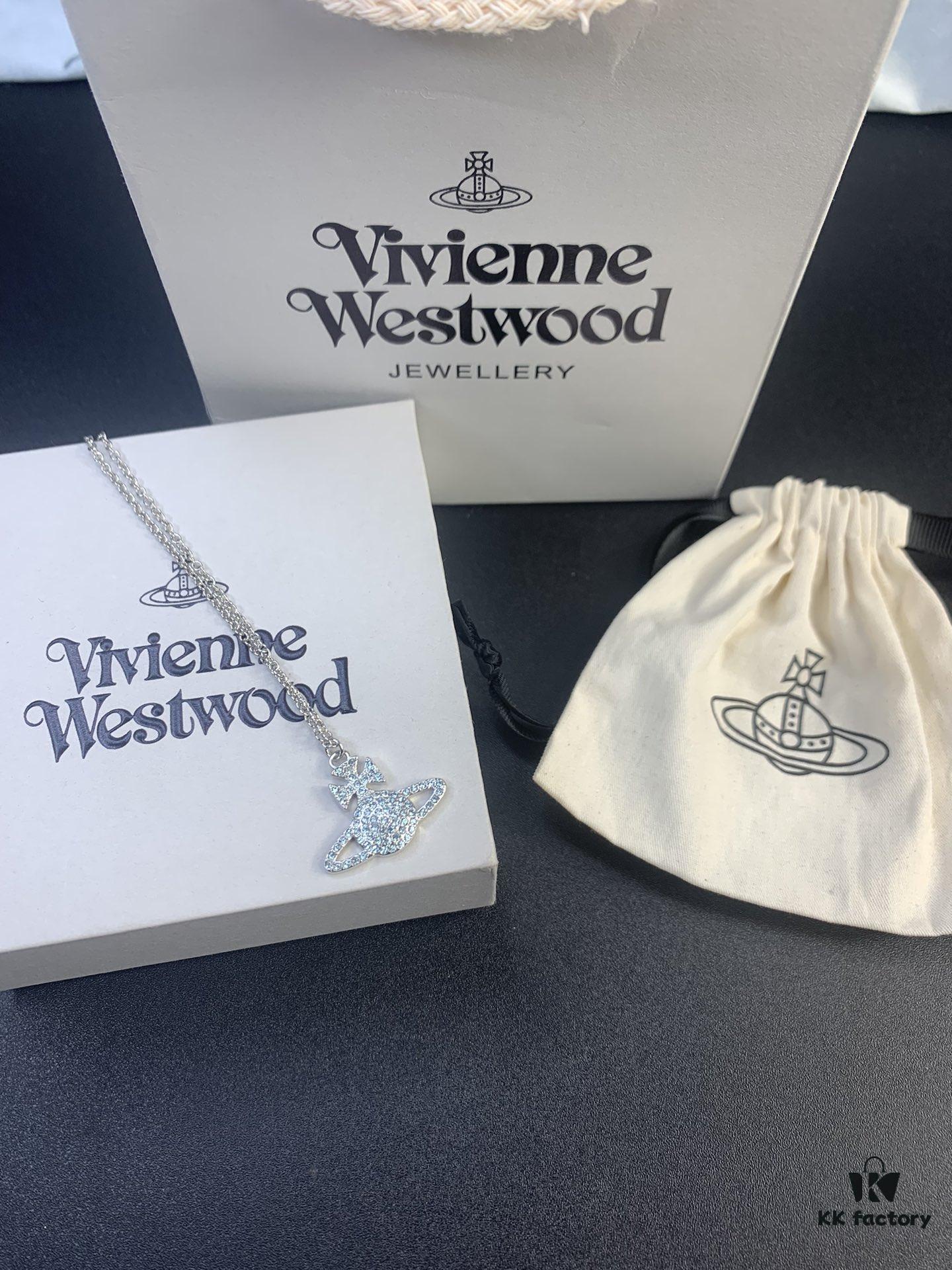 West Queen Full Diamond Blue Necklace