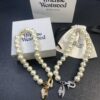 West Queen Full Diamond Horse Hoof Pearl Necklace, Superb Quality