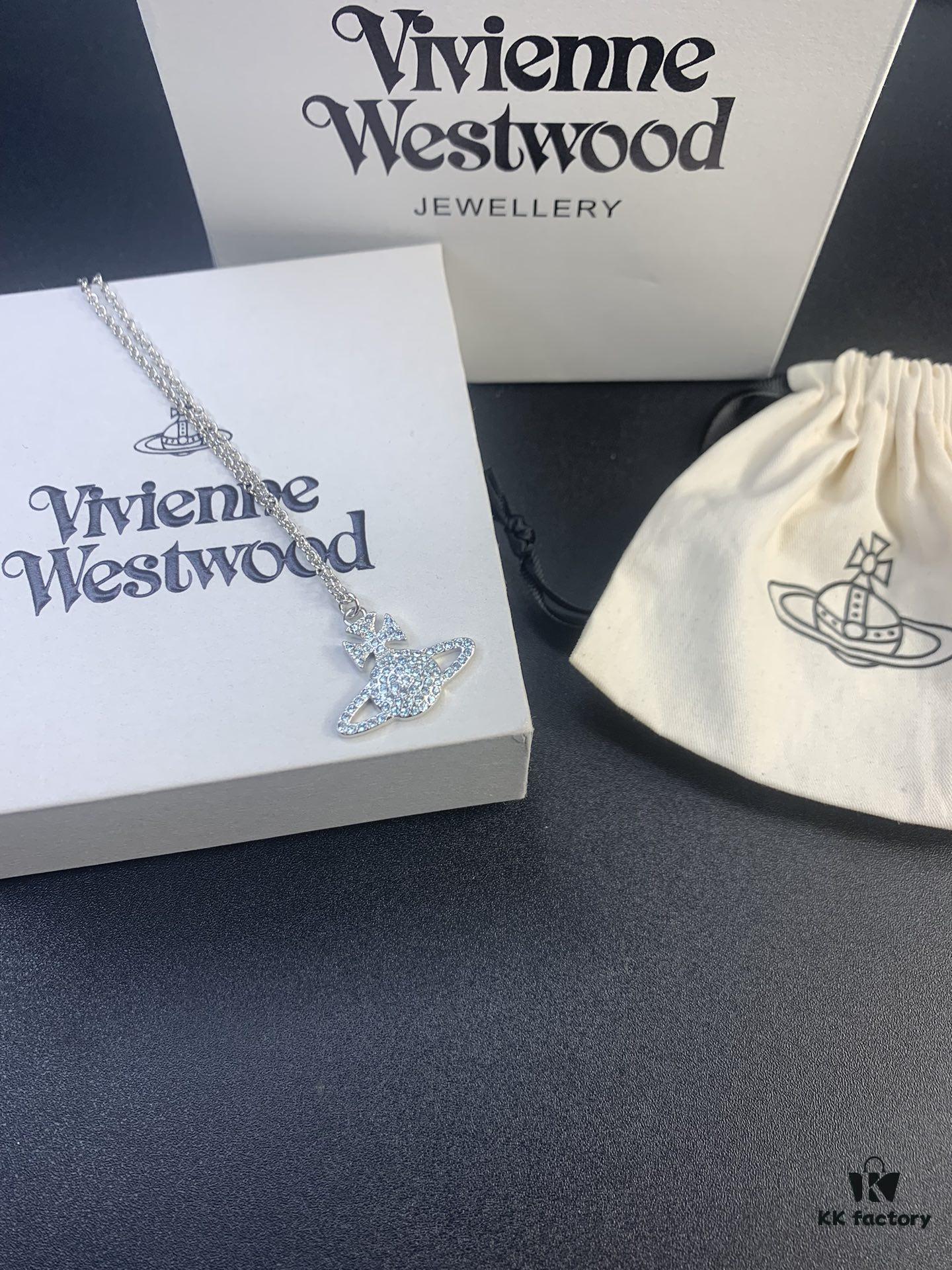 West Queen Full Diamond Blue Necklace