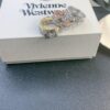 Vivienne Westwood Saturn Double-Layer Rhinestone Ring, Luxurious and Elegant