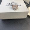 Vivienne Westwood Saturn Double-Layer Rhinestone Ring, Luxurious and Elegant