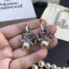 West Queen Bow Double-Layer Pearl Set Stud Earrings Bracelet Necklace